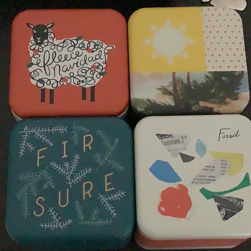 Fossil watch tin set